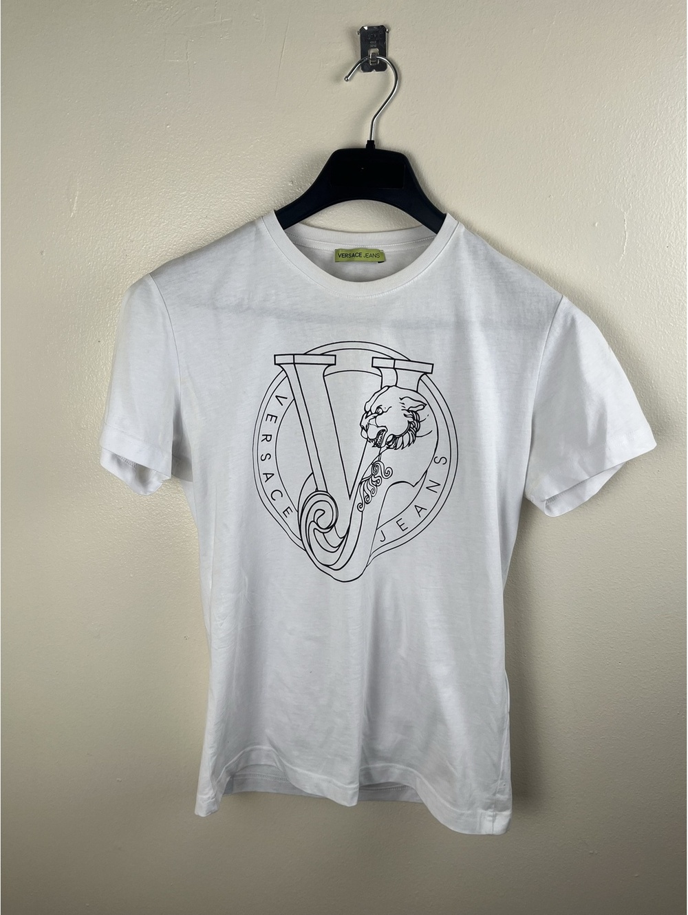 Versace Jeans Couture Tiger Graphic T-Shirt Size S White Designer Tee
